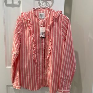 NWT ruffle button down in size large.